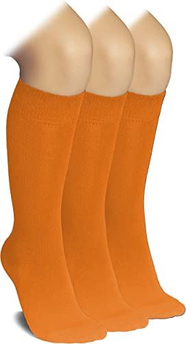 HUGH UGOLI Knee High Bamboo Socks for Girls Boys and Toddlers, Solid Color Long School Uniform Socks