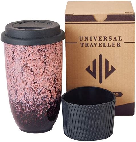 Reusable Coffee Mug with Lid and Thermal Sleeve - 473 Ml