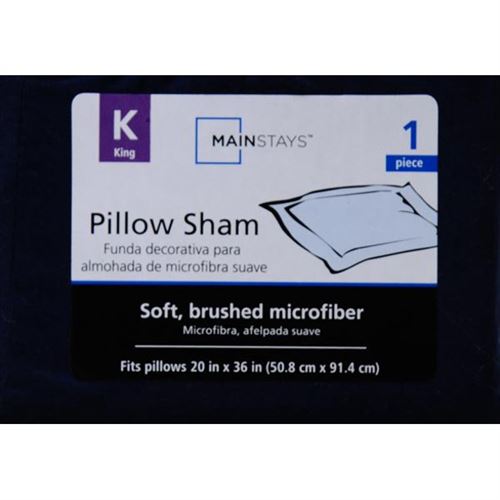 Mainstays Solid Colored Soft Microfiber Pillow Sham, 1 Each