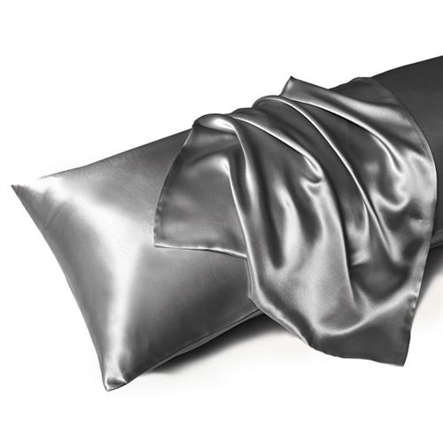 MR&HM . Gray Silk Cushion Cover