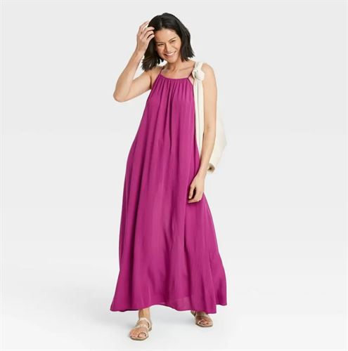 Women's Sleeveless Dress - A New Day Cherry S, Pink