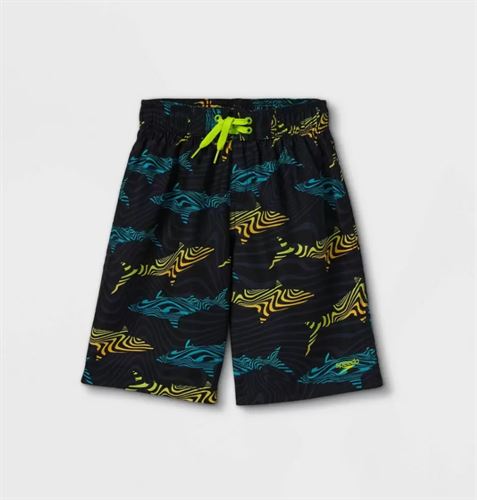 Speedo Boys' Spiral Shark Print 17" Board Shorts