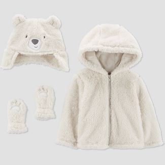 Carter's Just One You® Bear Faux Fur Jacket - Cream