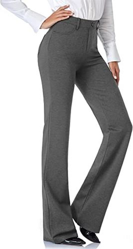 Tapata Women's 28''/30''/32''/34'' Stretchy Bootcut Dress Pants with  Pockets Tall, Petite, Regular for Office Work Business - Miazone