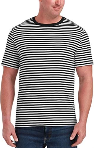 Amazon Essentials DXL Large and High Men's Striped Shirt Sleeve T-Shirt