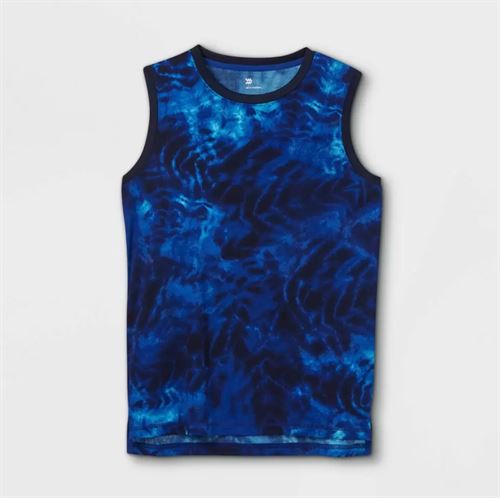 Boys' Sleeveless Printed T-Shirt - All in Motion Blue M