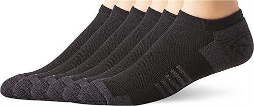 Amazon Essentials mens Performance Cotton Cushioned Athletic No-Show Socks