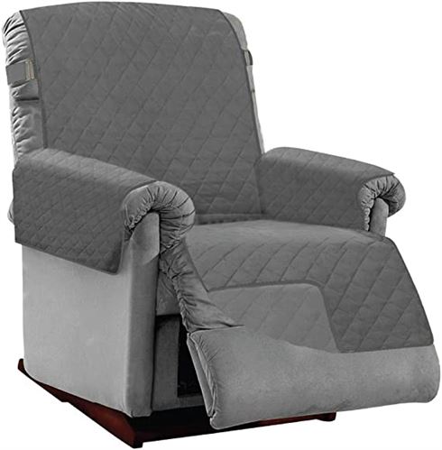 Sofa Shield Original Patent Pending Reversible Small Recliner Protector, Seat Width to 25 Inch, Furniture Slipcover, Reclining Chair Slip Cover Throw for Pet Dogs