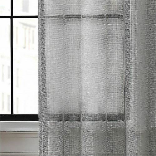 Brookstone Harris 84-Inch Grommet Sheer Window Curtain Panel in Platinum