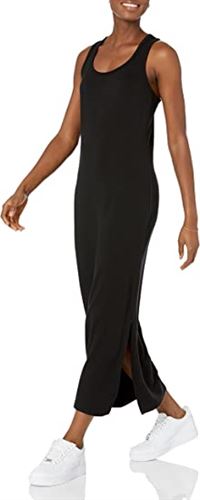 Daily Ritual Super soft terry long dress with cross back for women