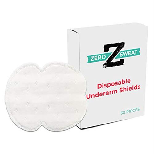 ZeroSweat Underarm Sweat Pads | Block Sweat w/ Natural Disposable Absorbent Pads (50 Pads)