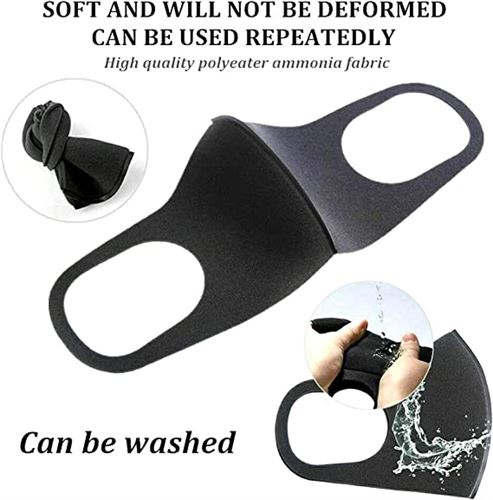 20 Pack Anti-dust Mouth Face mask Protect Cover Bandana Balaclavas, Unisex Reusable Fashion Washable Cover (Black)