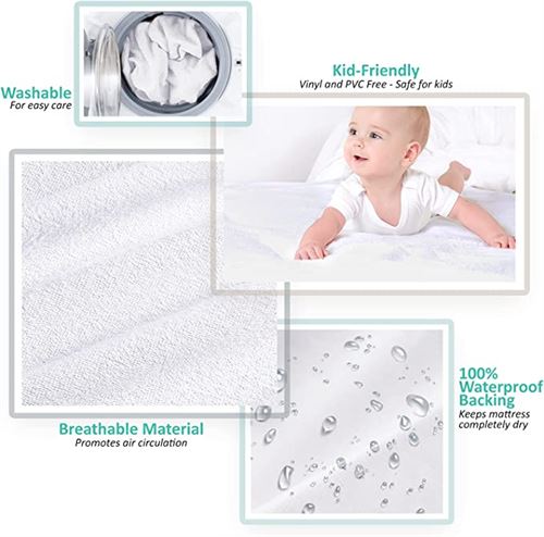 Nestle Soft Breathable Waterproof Double Deep Mattress Protector