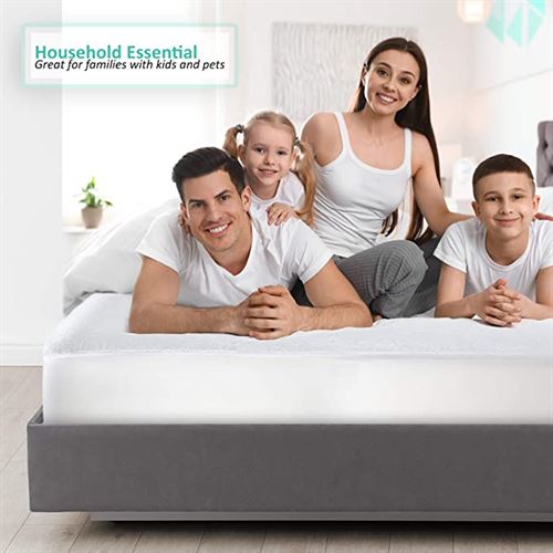 Nestl Premium Cotton Terry Mattress Protector – Soft and Breathable and Waterproof Twin XL Deep Pocket Mattress Protector – Breathable & Noiseless Cover