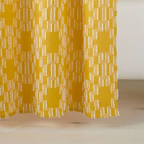 Clipped Geo Shower Curtain Yellow - Opalhouse™ designed with Jungalow™