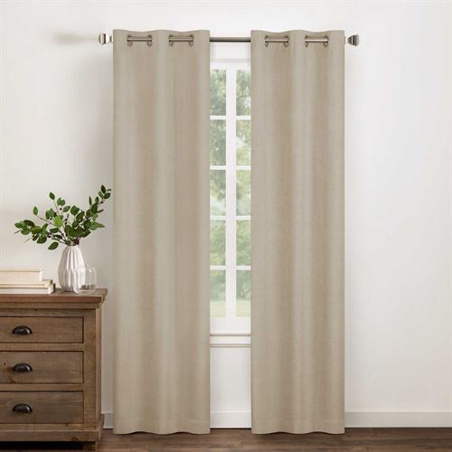 Wamsutta® Collective Asher Chambray 95-Inch Blackout Curtain Panel in Natural (Single)