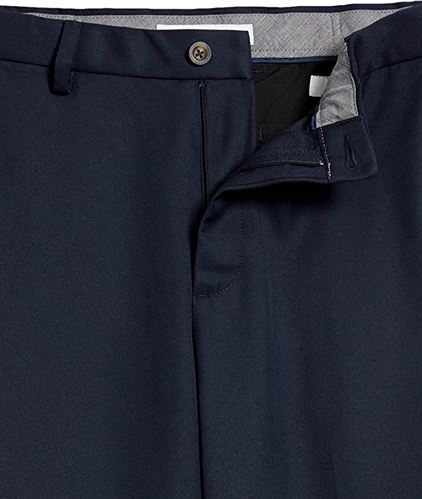 Amazon Essentials Men's Expandable Waist Classic-Fit Flat-Front Dress Pants