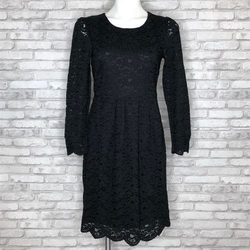 Lark & Ro black lace long sleeve dress, NWOT, 4