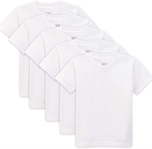 Fruit of the Loom Boys 5 Pack Toddler Crew Tee