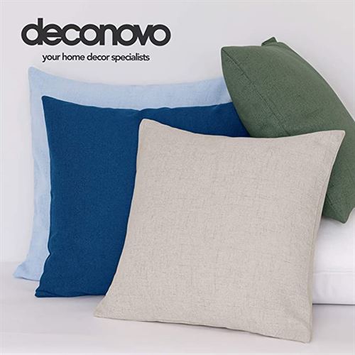 Deconovo Linen Decorative Pillow Covers for Chair Seat, 4 Pack
