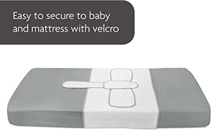 Baby Brezza Safe Sleep Swaddle Blanket for Crib Safety for Newborns and Infants – Safe, Anti-Rollover Blanket in White, by Tranquilo Reste