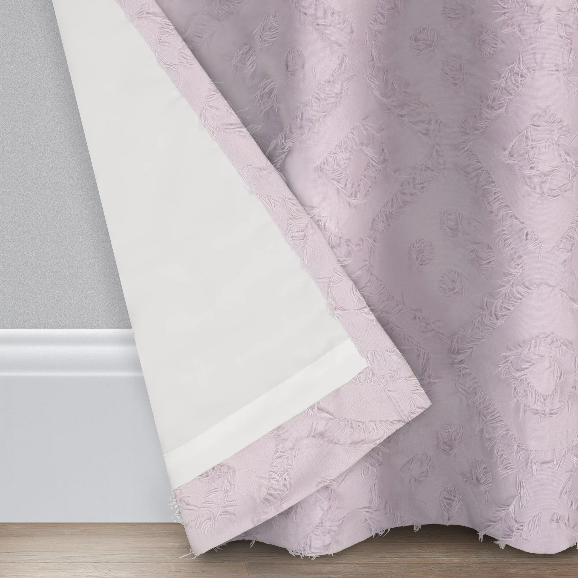 Wild Sage™ Lyra 213 cm Rod Pocket/Back Tab Curtain Panel in Iris Lavender 2 Panels