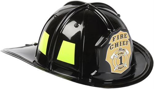 Aeromax Jr. Firefighter Helmet, Black, Adjustable Youth Size