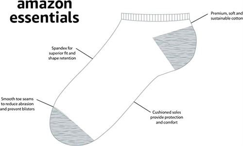 Amazon Essentials Kids' 14-Pack Cotton Low Cut Sock