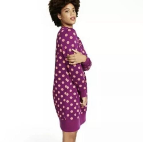 Victor Glemaud x Target Purple Polka Dot Long Sleeve Tunic Dress Size XS NWT
