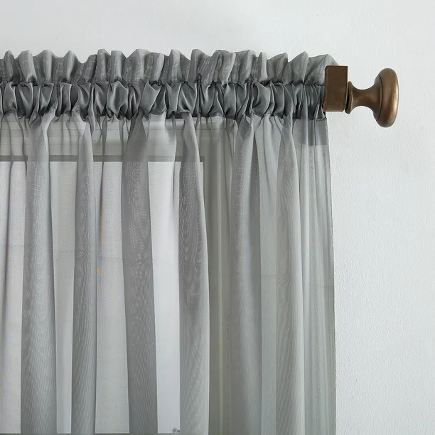 Mainstays Marjorie Sheer Voile Curtain, Single Panel