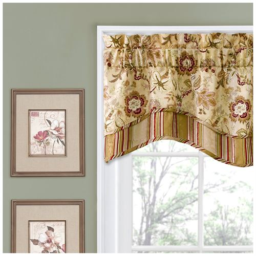 16"x52" Navarra Floral Window Valance - Traditions by Waverly