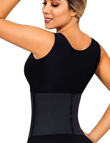LadySlim by NuvoFit Fajas Colombianas Reductoras para Mujer Short Torso Latex Waist Trainer for Women