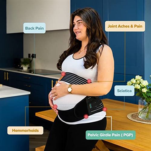 BABYGO® 4 in 1 Pregnancy Support Belt Maternity & Postpartum Band - Relieve Back, Pelvic, Hip Pain, SPD & PGP >> inc 40 Page Pregnancy Book for Birth Preparation, Labour & Recovery