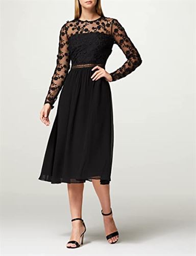 Truth & Fable Women's Mini Lace Embroidery A-line Dress