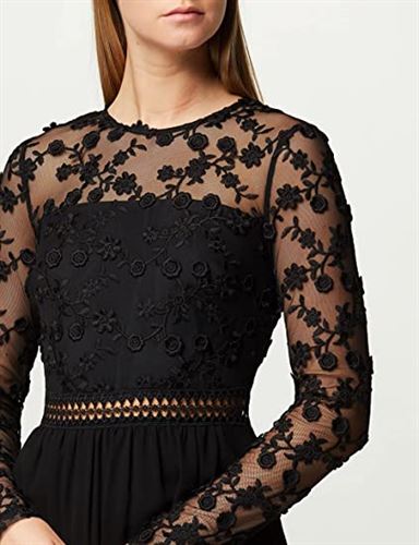 Truth & Fable Women's Mini Lace Embroidery A-line Dress