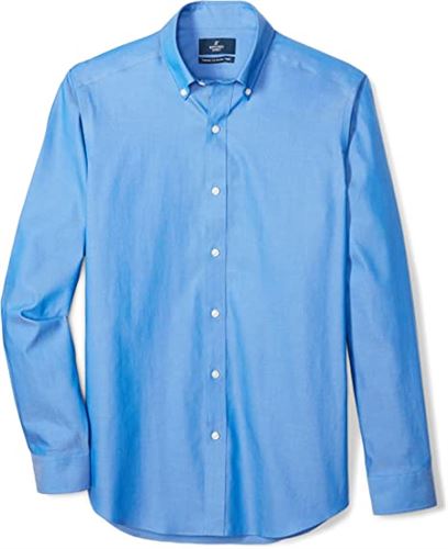 Buttoned Down Men's Tailored-Fit Button-Collar Pinpoint Non-Iron Dress Shirt