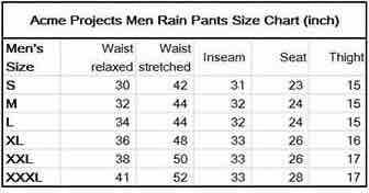 RAIN PANTS WITH TAPED SEAM  - Acme Projects