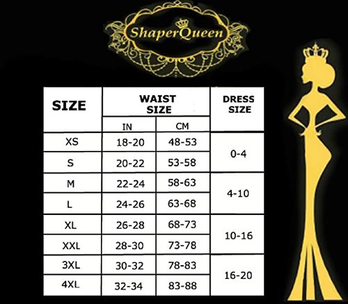 ShaperQueen  - Womens Waist Cincher Trainer High-Waisted Girdle Faja Body Tummy Control Panty Shapewear