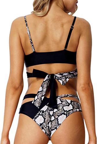 Peddney Bathing Suit for Women 2 Piece Cutout Swimsuit Strape Criss Cross Bikini