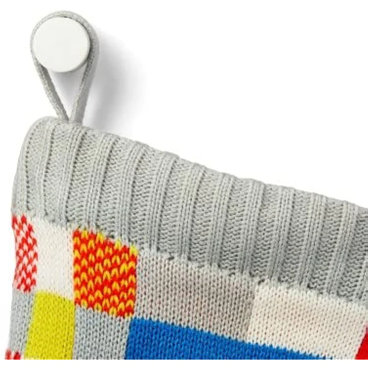 20" Color Block Stripe Sweater Knit Holiday Stocking - LEGO Collection