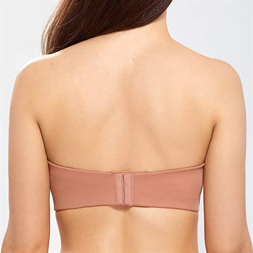 DELIMIRA Women's Slightly Lined Lift Support Invisible Seamless Plunge Strapless Bra
