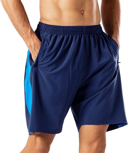 HMIYA Men's 7" Athletic Shorts Quick Dry Workout  Short with Zipper Pockets