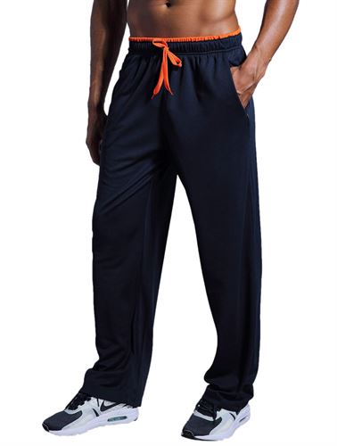 Hyper-Fit Track Pants Mens Large Blue/Orange Microfiber Drawstring Waist