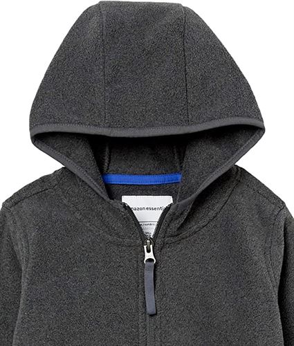 Amazon Essentials Boys and Toddlers' Polar Fleece Full-Zip Hooded Jacket