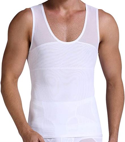 GSKS Mens Body Shaper Compression Tank Top Slimming Shapewear Abdomen Undershirt