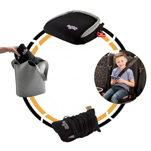 Bubblebum Backless Booster Car Seat, Black