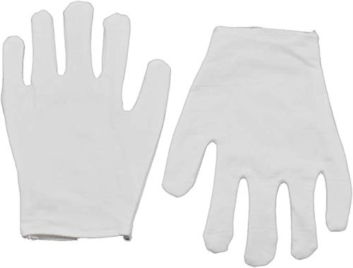 Bluemoona 5 Pair - Cotton Gloves Coin Jewelry Silver Inspection Lining Glove Art Handling White