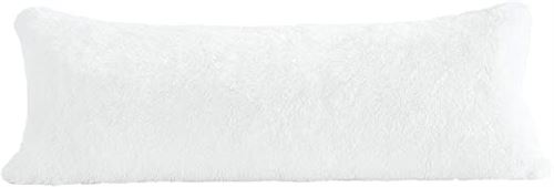 Sherpa Body Pillow Cover White - Room Essentials