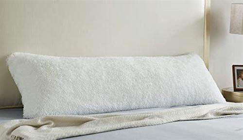 Sherpa Body Pillow Cover White - Room Essentials