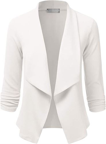 EIMIN Women's 3/4 Sleeve Blazer Open Front Office Work Cardigan Jacket